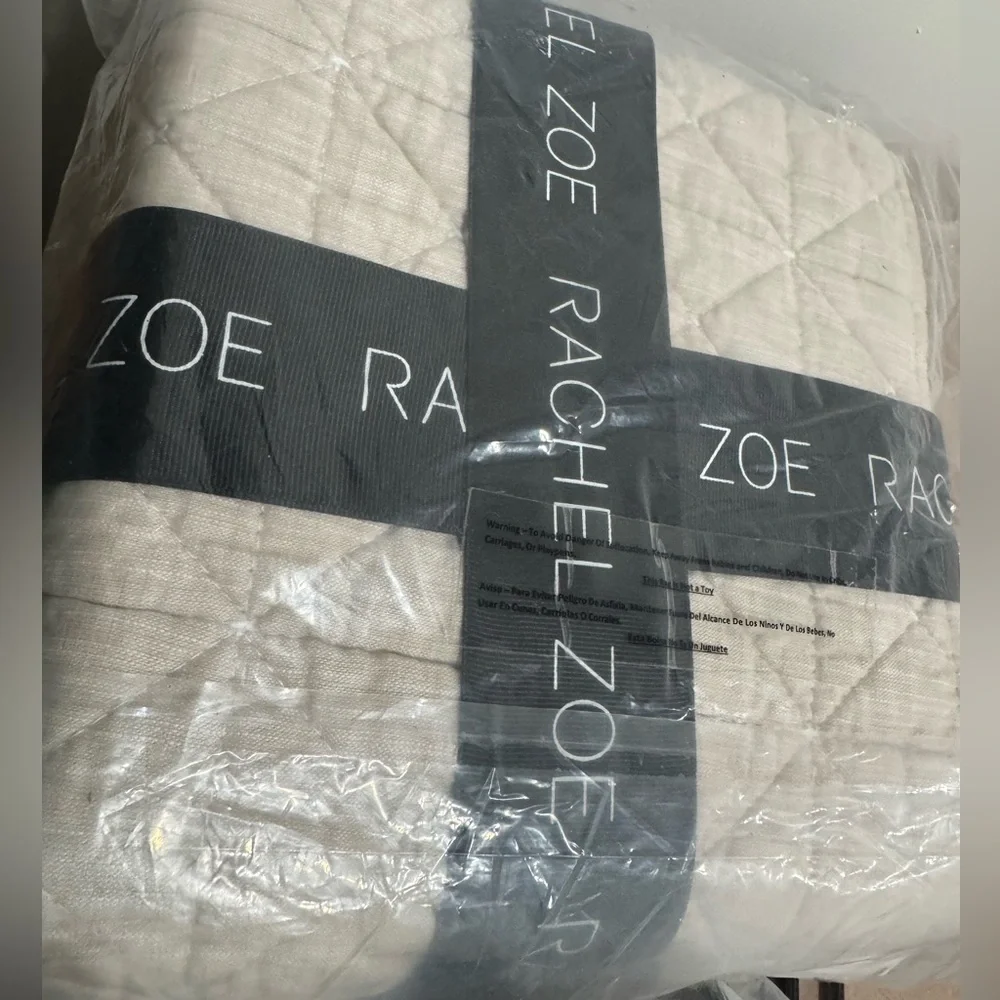 🎉LAST PIECE🎉RACHEL ZOE 2pk Geo Solid Slub Cotton Shams
